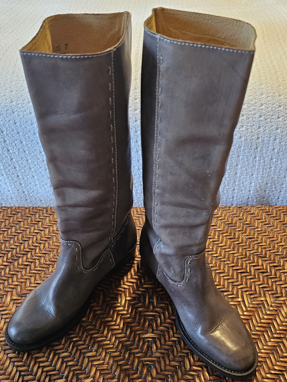 🤎 RARE VINTAGE TRUE RELIGION MADDY DISTRESSED LEATHER BOOTS RARE Y2K Find 7
